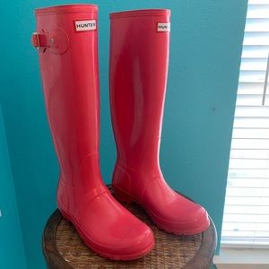 Pink Hunter Rain Boots size 8